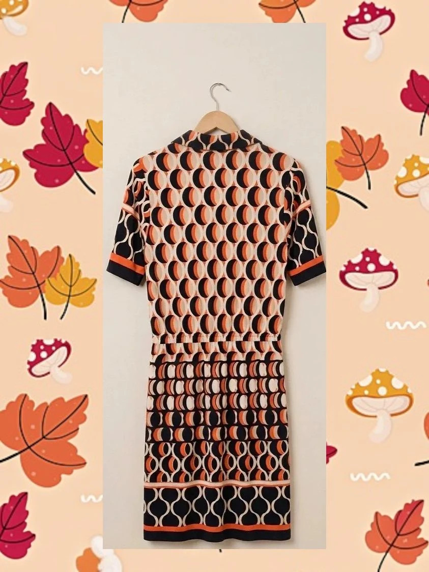 Vestido Retro Geométrico En Focus Studio 🧡 Talla M / 40 – En Focus Studio – taille L / 40 / 12 2