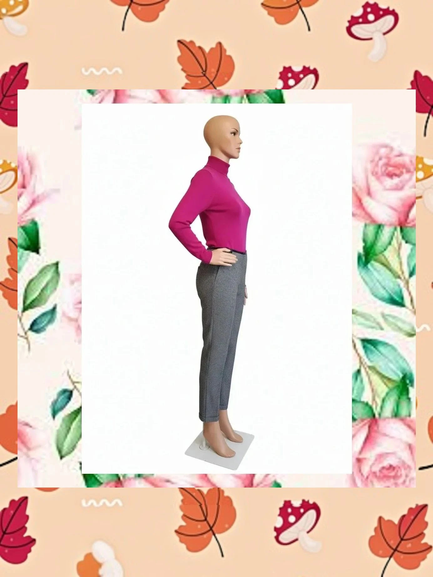 Pantalón Caroll Paris - Estampado Pata de Gallo - Talla 44 – Caroll – taille XXL / 44 / 16 3