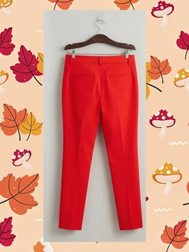 Pantalón rojo Alba Conde talla 36 estilo sastre con cremalleras – Alba Conde – taille S / 36 / 8 2