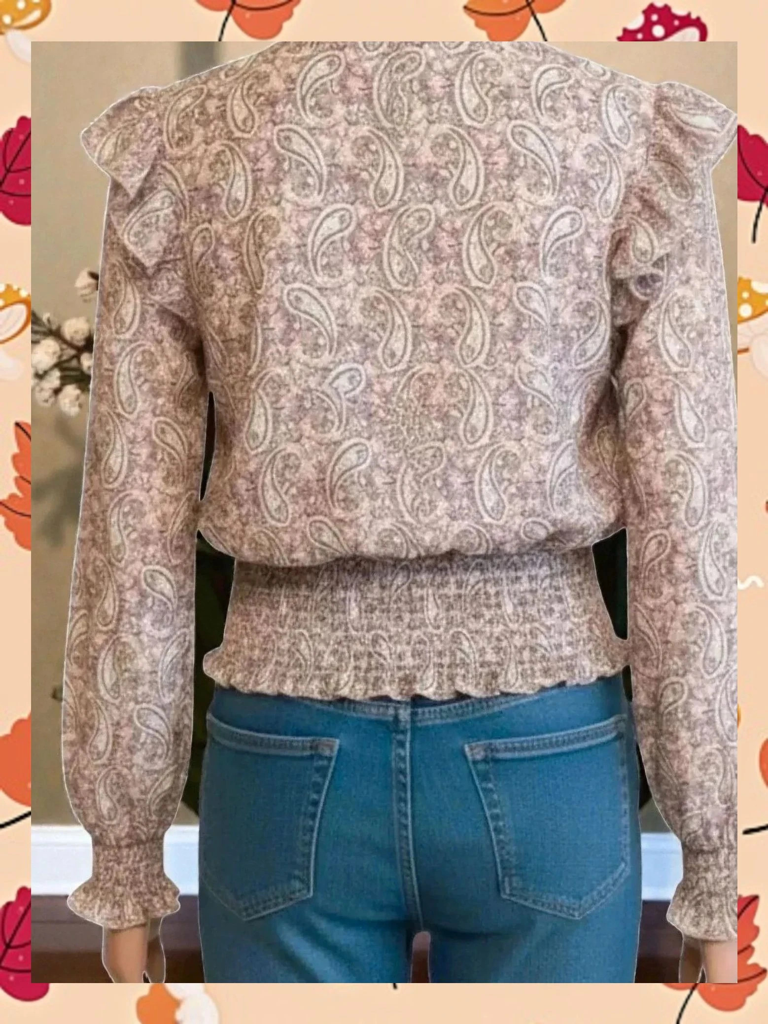 Blusa Paisley Azalea con Volantes 🌸 Talla S (Nueva) – Azalea – taille S / 36 / 8 4