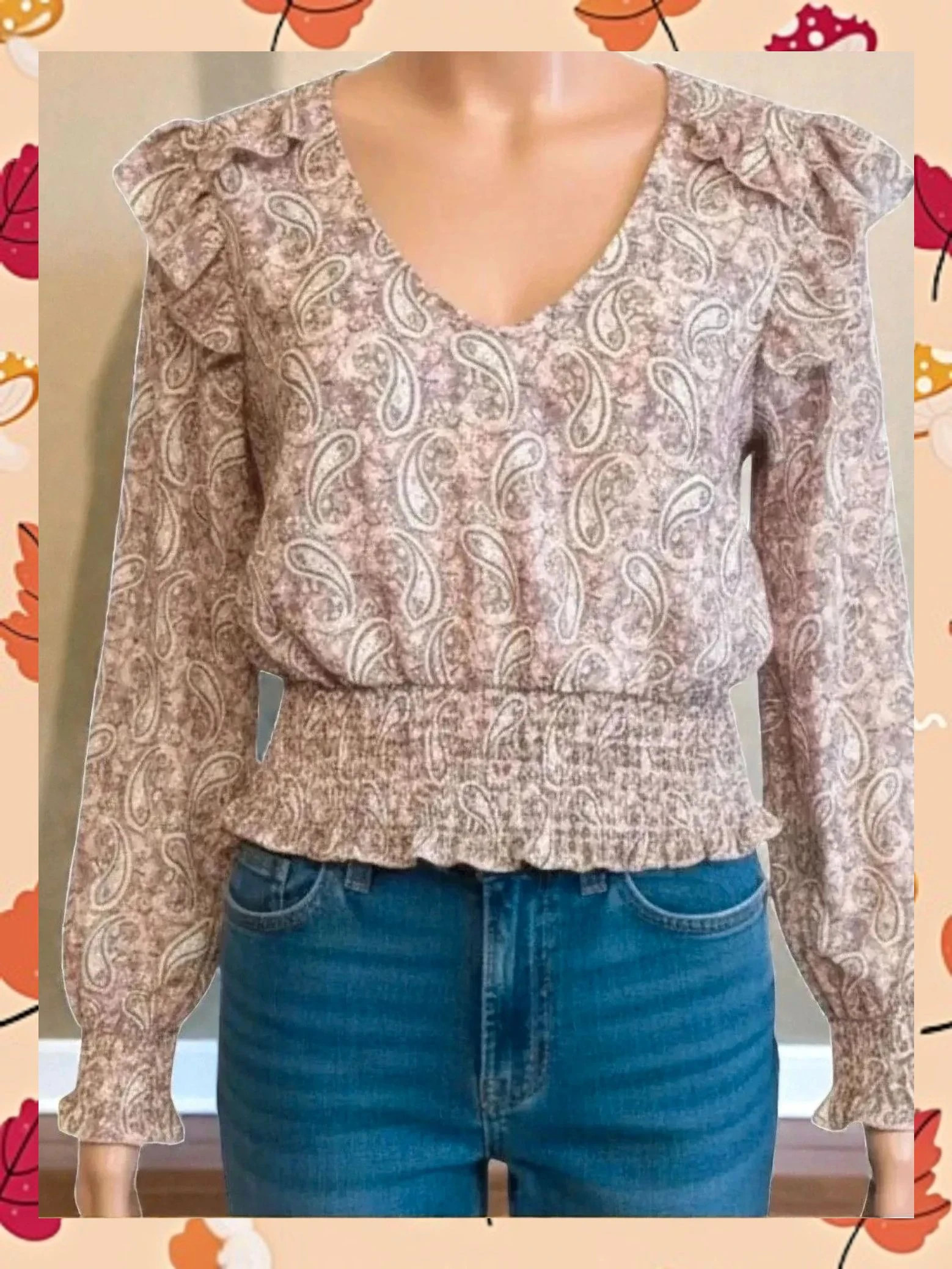 Blusa Paisley Azalea con Volantes 🌸 Talla S (Nueva) – Azalea – taille S / 36 / 8
