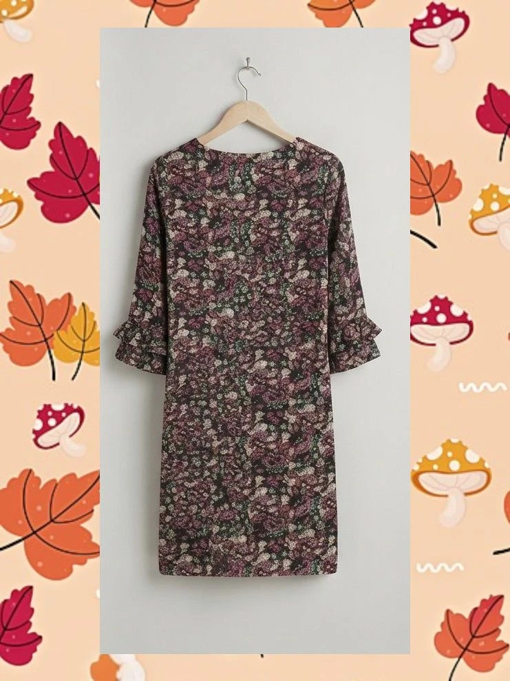 Vestido Tintoretto Paisley con Volantes - Talla 42