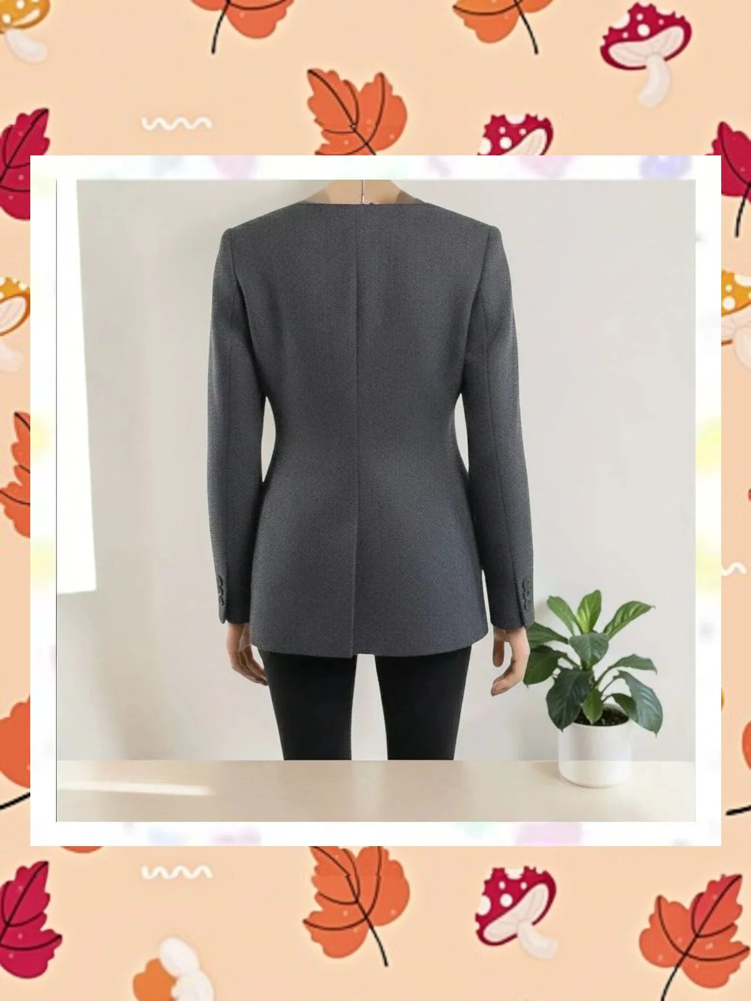 Americana de Lana Gris Azulado 🧥 Fórmula Joven | Talla 40 – Fórmula Joven – taille L / 40 / 12 2