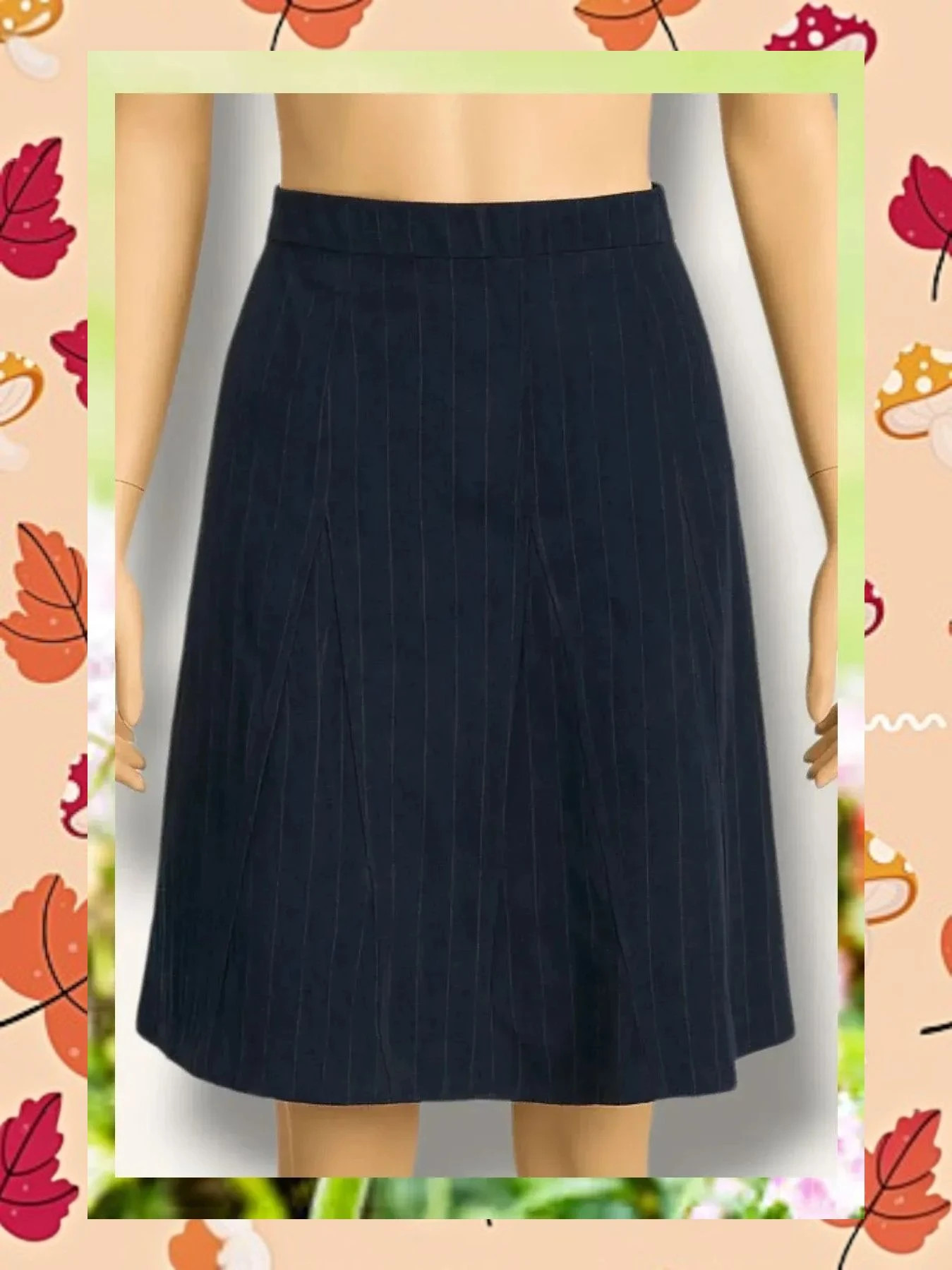 Falda Tintoretto negro raya diplomática 100% Algodón