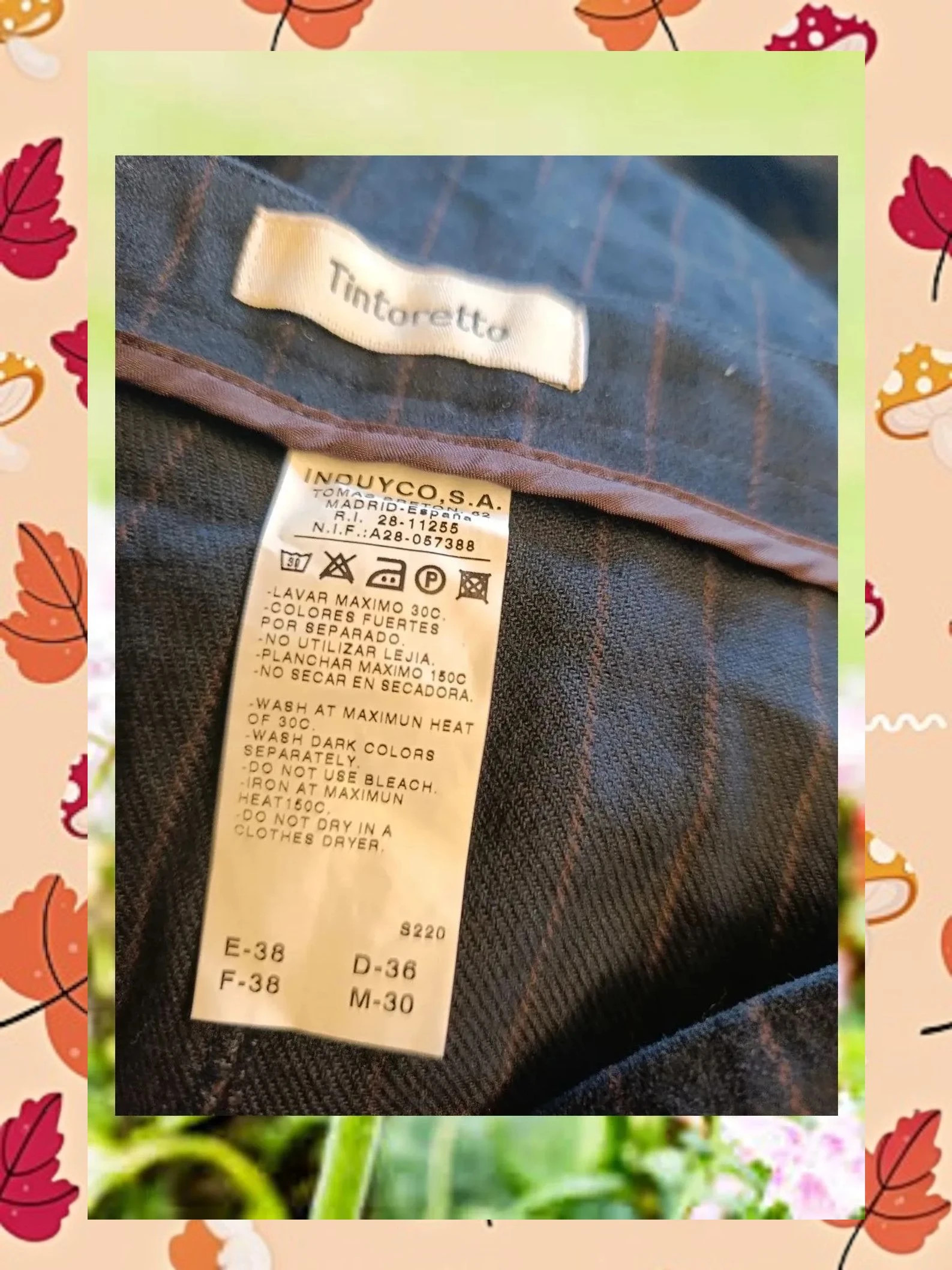 Falda Tintoretto negro raya diplomática 100% Algodón – Tintoretto – taille M / 38 / 10 3