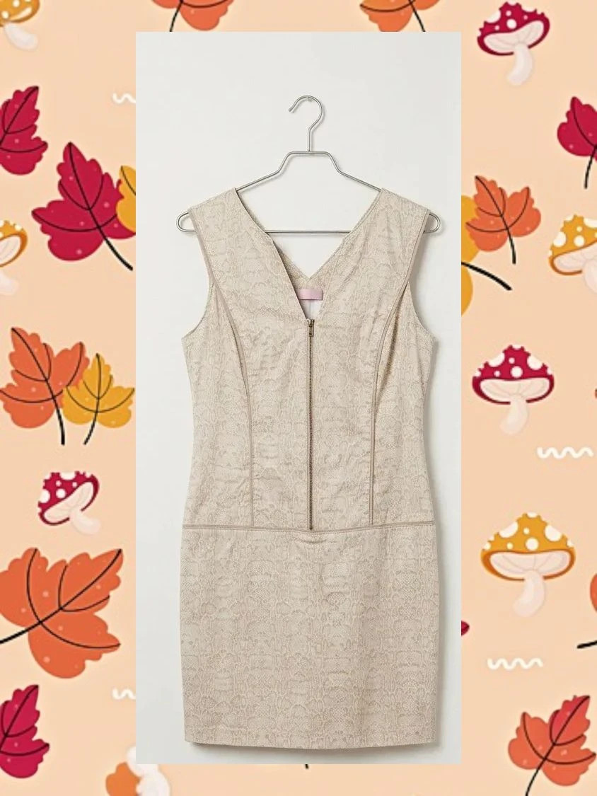 Vestido Trucco animal print pitón beige T.44