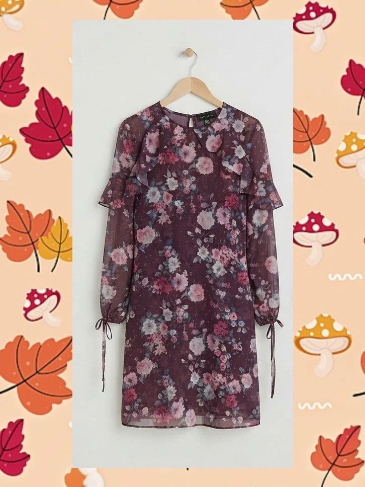 Vestido Cortefiel Floral con Volantes - Talla M – Cortefiel – taille M / 38 / 10