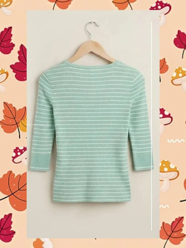 Camiseta Lauren Ralph Lauren rayas verde mint y blanco – Ralph Lauren – taille S / 36 / 8 2