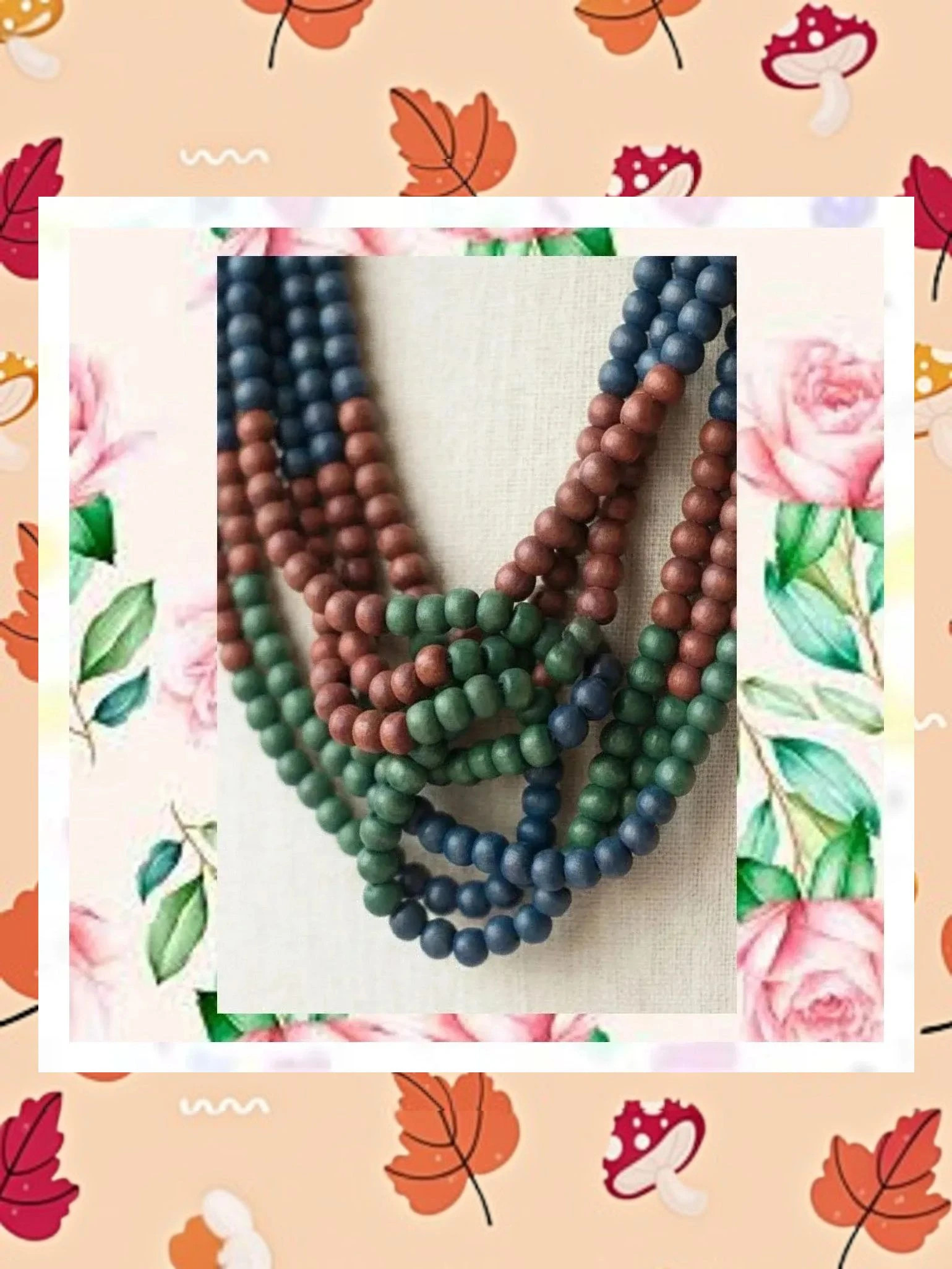 Collar Multicapa Boho Chic - Bisutería Fina Tonos Tierra 3
