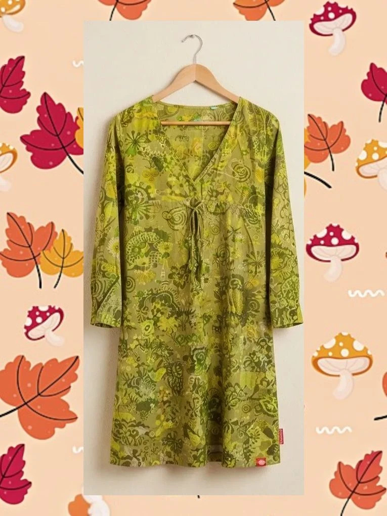 Vestido túnica estampado Kukuxumusu verde – Kukuxumusu – taille M / 38 / 10