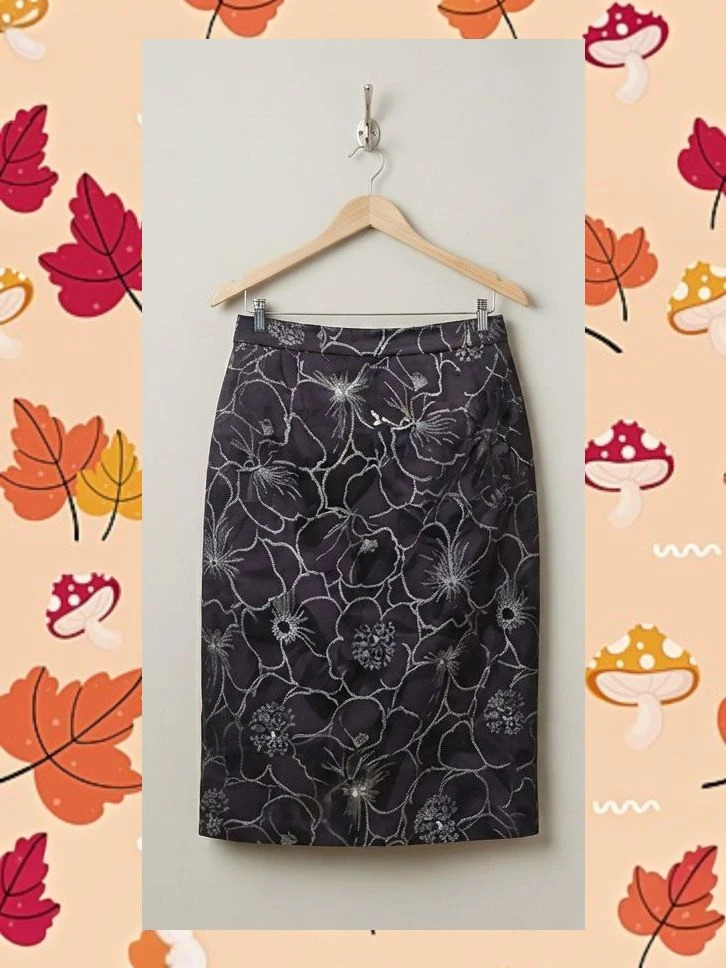 Falda Midi Floral Witteveen - Efecto Satinado - T40 – Witteveen – taille L / 40 / 12 2