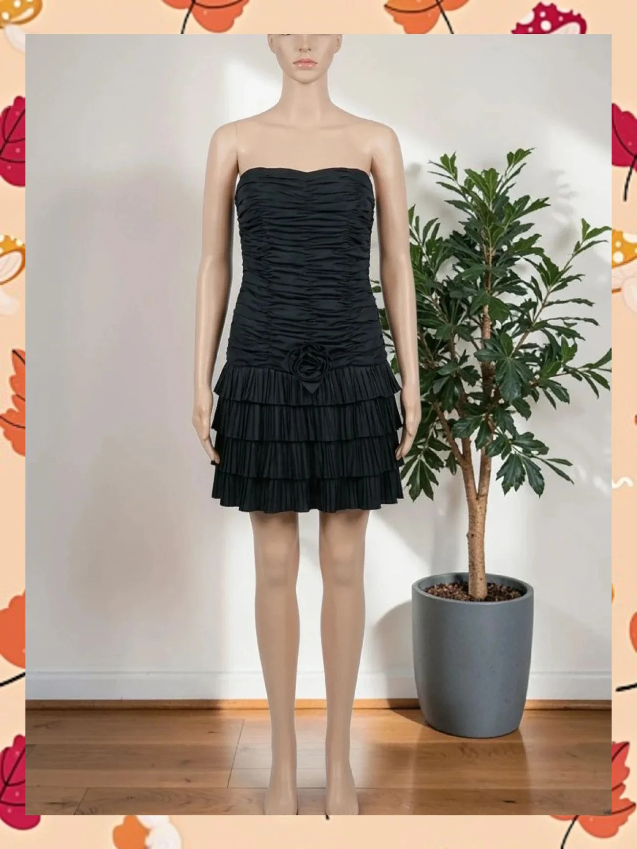 Vestido de Fiesta Palabra de Honor Negro Ada Gatti XL