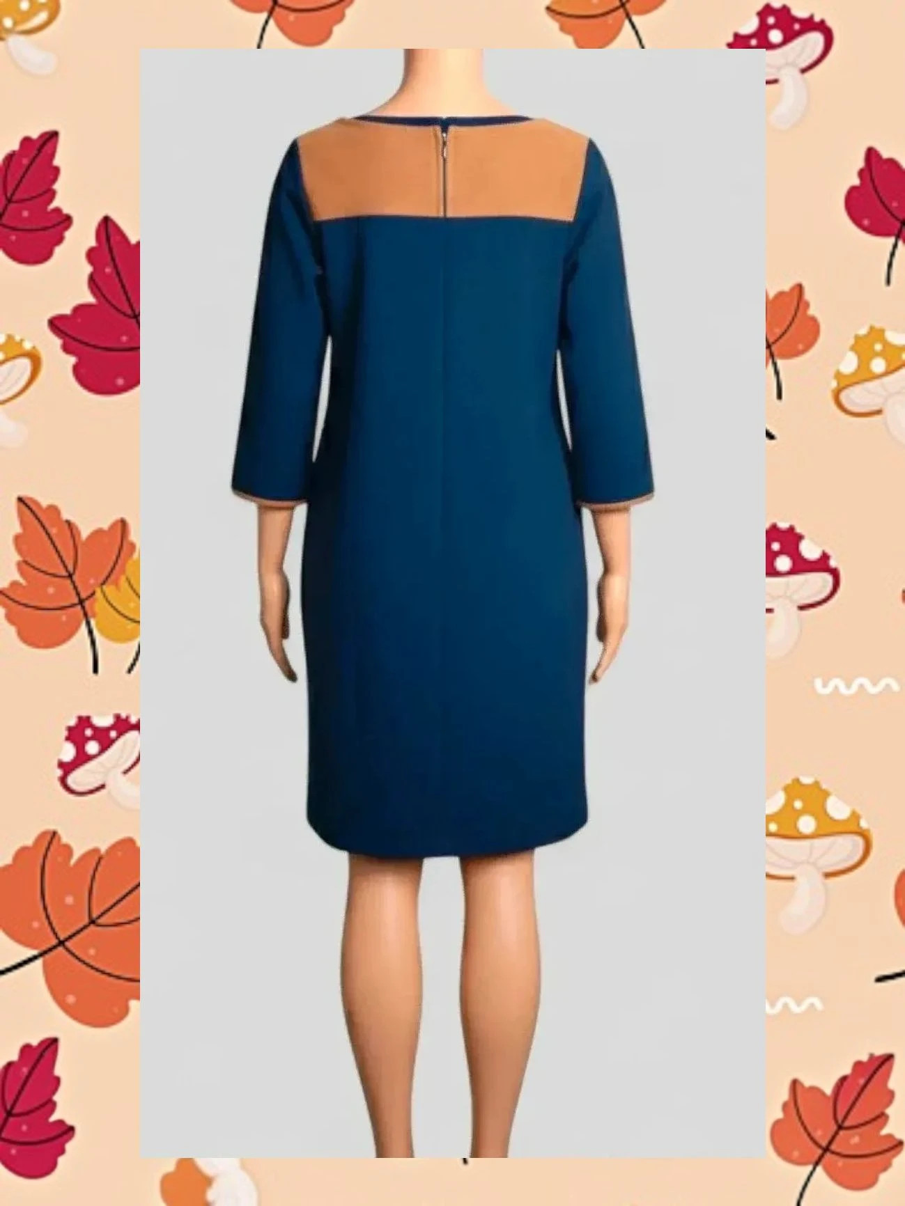 Vestido Lloyd's S Azul Marino & Camel Retro A-Line – Lloyd's – taille S / 36 / 8 2