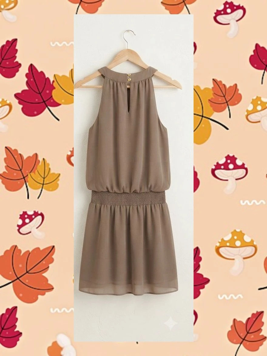 Vestido elegante topo con pedrería Fórmula Joven T.40 – Fórmula Joven – taille L / 40 / 12 2