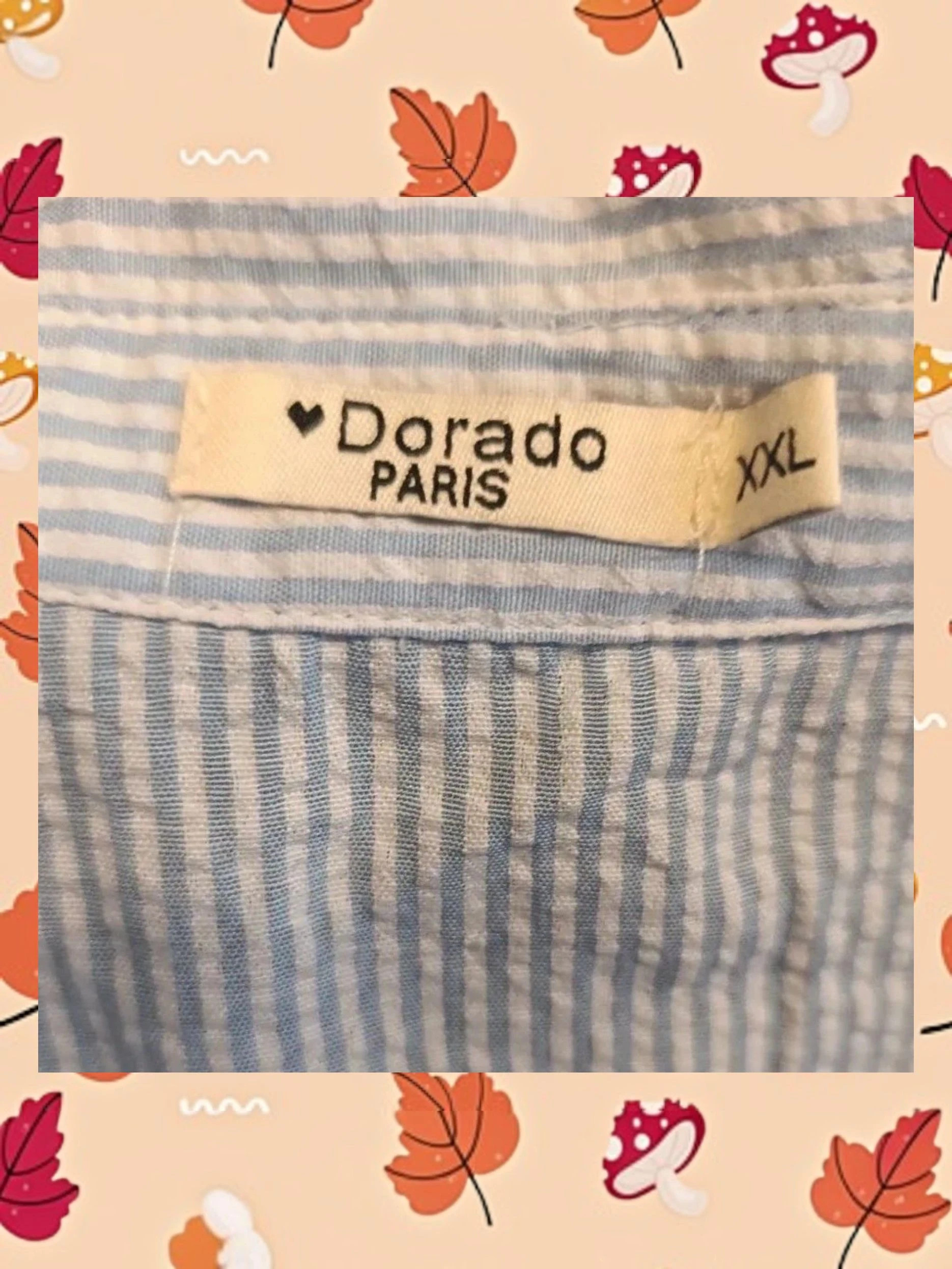 Camisa Dorado Paris - 100% Algodón - XXL - Rayas Azul/Blanco – Dorado Paris – taille XXL / 44 / 16 4