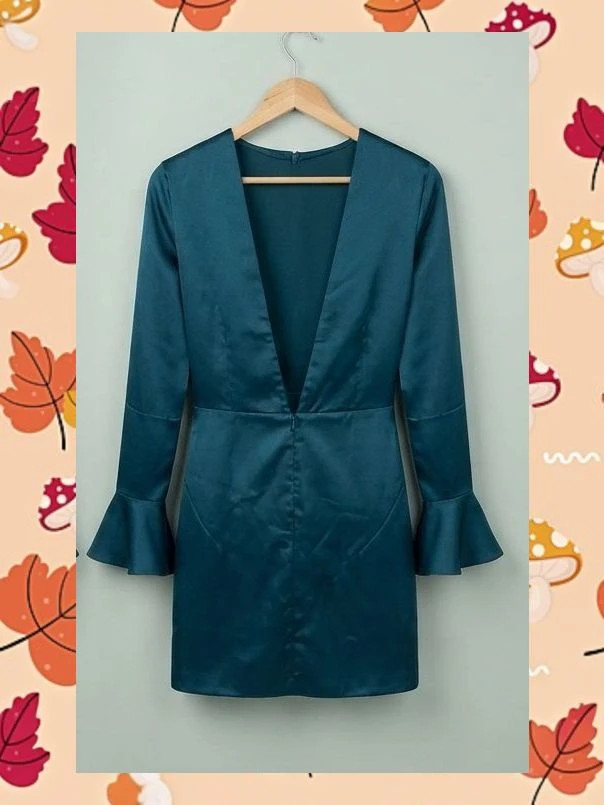 Vestido satinado azul marino Zara Espalda descubierta - Talla S – Zara – taille S / 36 / 8 2
