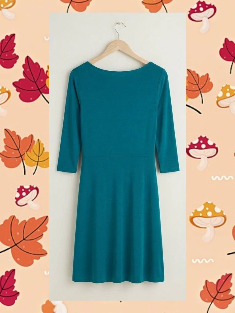 Vestido midi drapeado Surkana – Verde Azulado / Turquesa (Talla M) – Surkana – taille M / 38 / 10 2