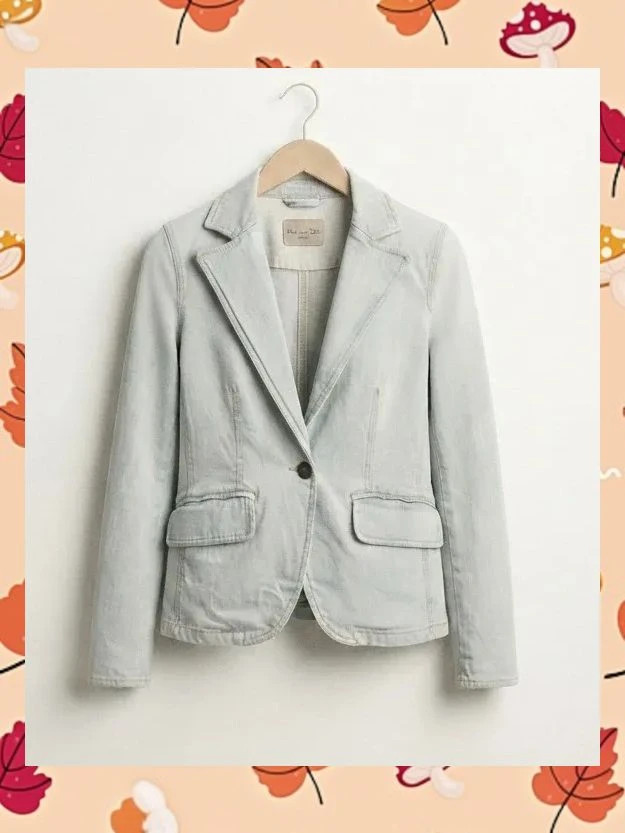 Blazer vaquero entallado Massimo Dutti Woman talla 40