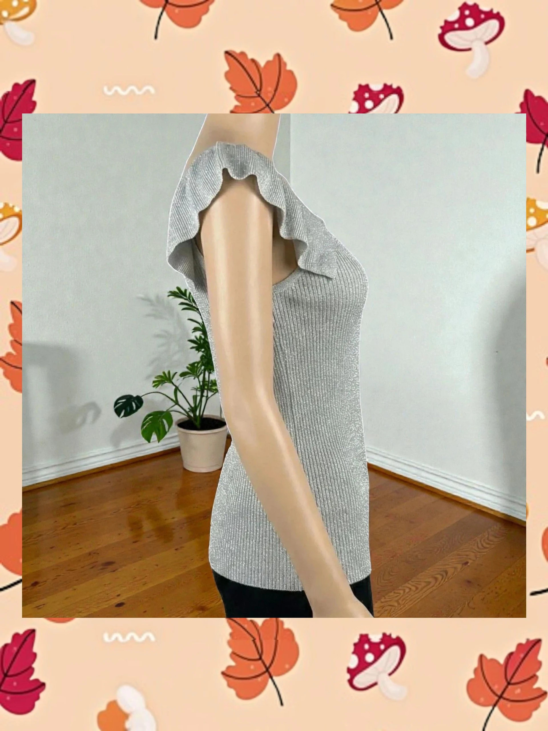 Top Molly Bracken Plateado Brillos Talla L Nuevo – Molly Bracken – taille L / 40 / 12 2