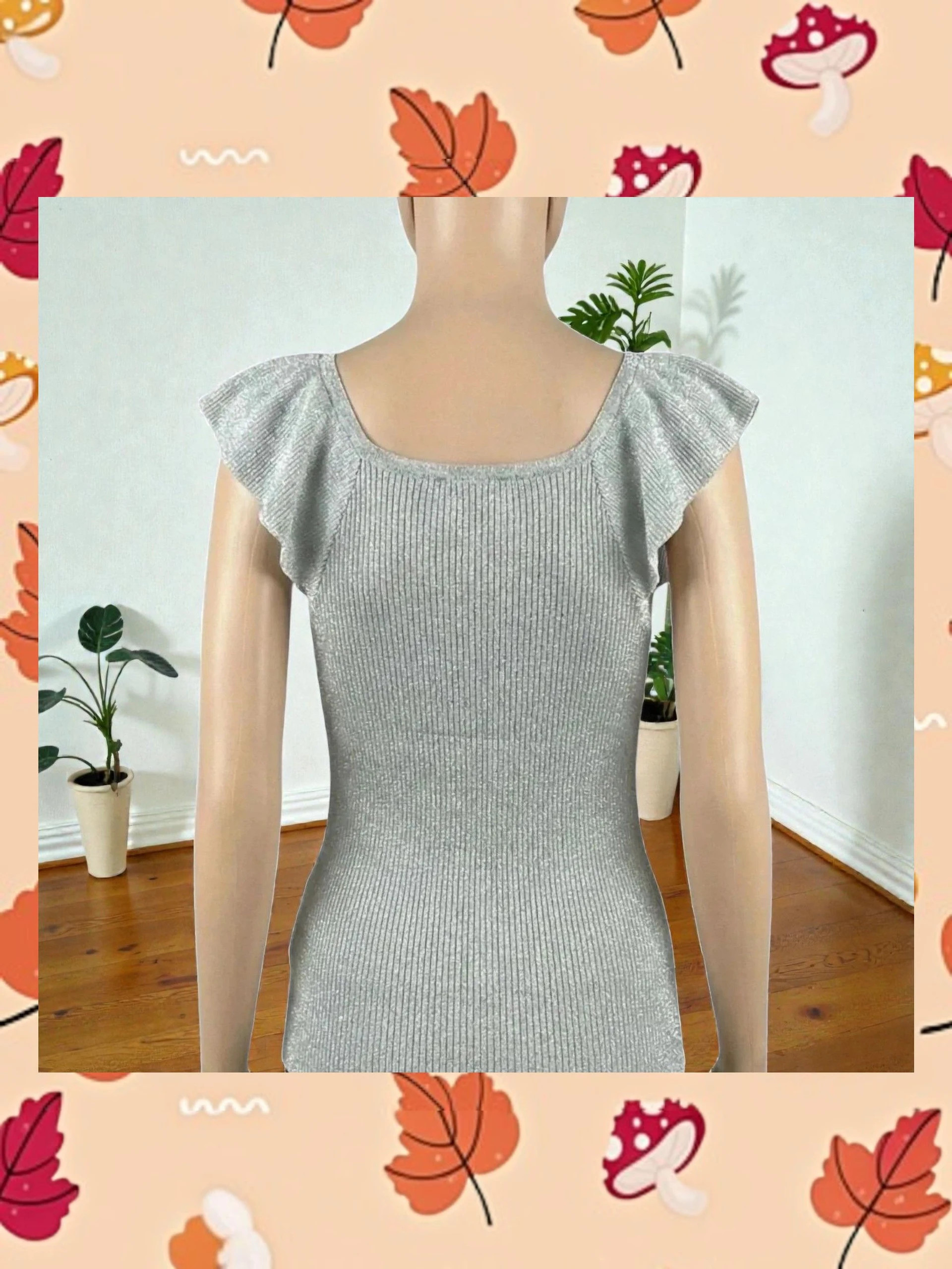 Top Molly Bracken Plateado Brillos Talla L Nuevo – Molly Bracken – taille L / 40 / 12 4