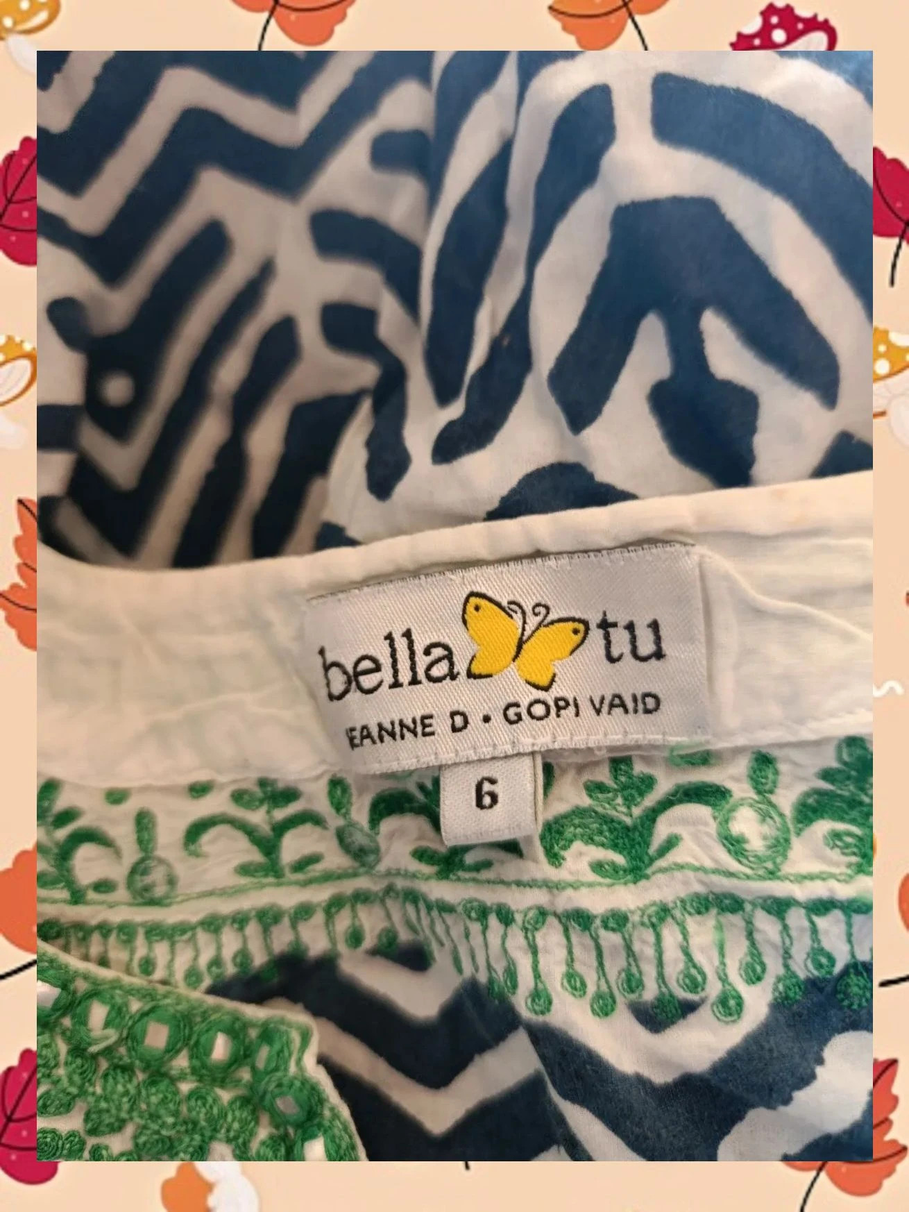 Vestido túnica de algodón Bella Tu – Estilo bohemio chic – bella tu – taille XS / 34 / 6 5