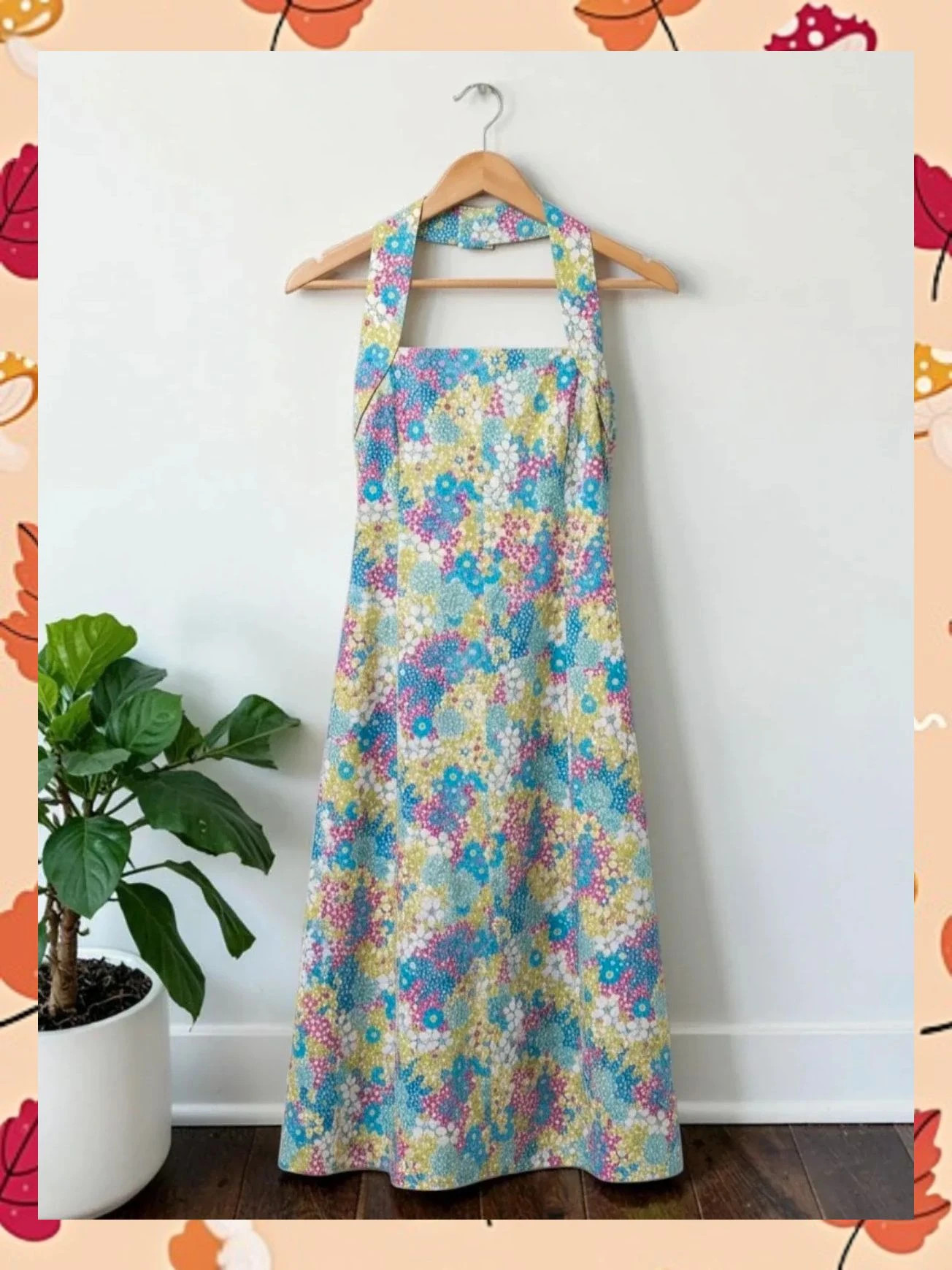 Vestido Halter Estampado Floral Trucco T. 38 | Retro Chic