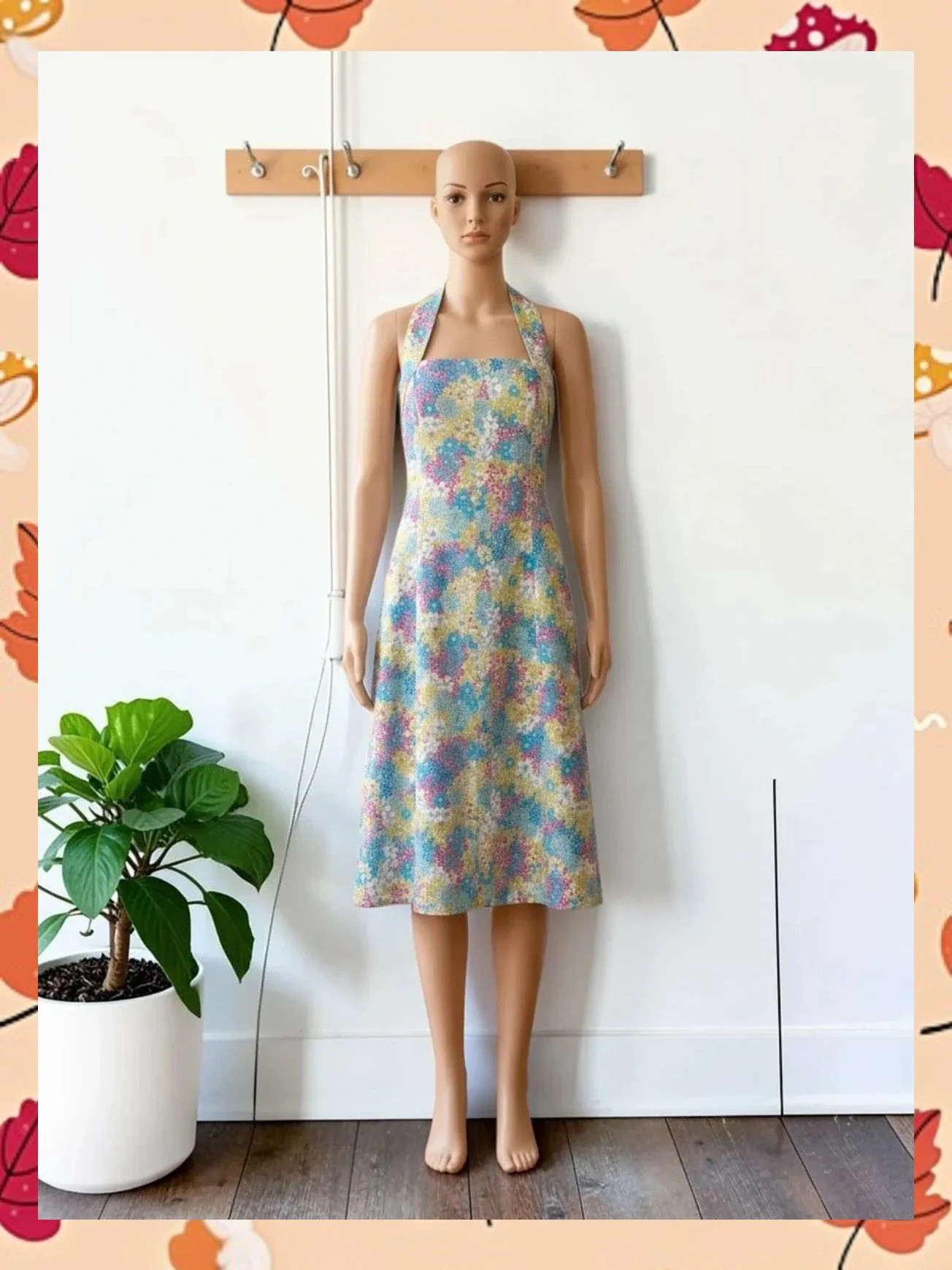Vestido Halter Estampado Floral Trucco T. 38 | Retro Chic – Trucco – taille M / 38 / 10 3