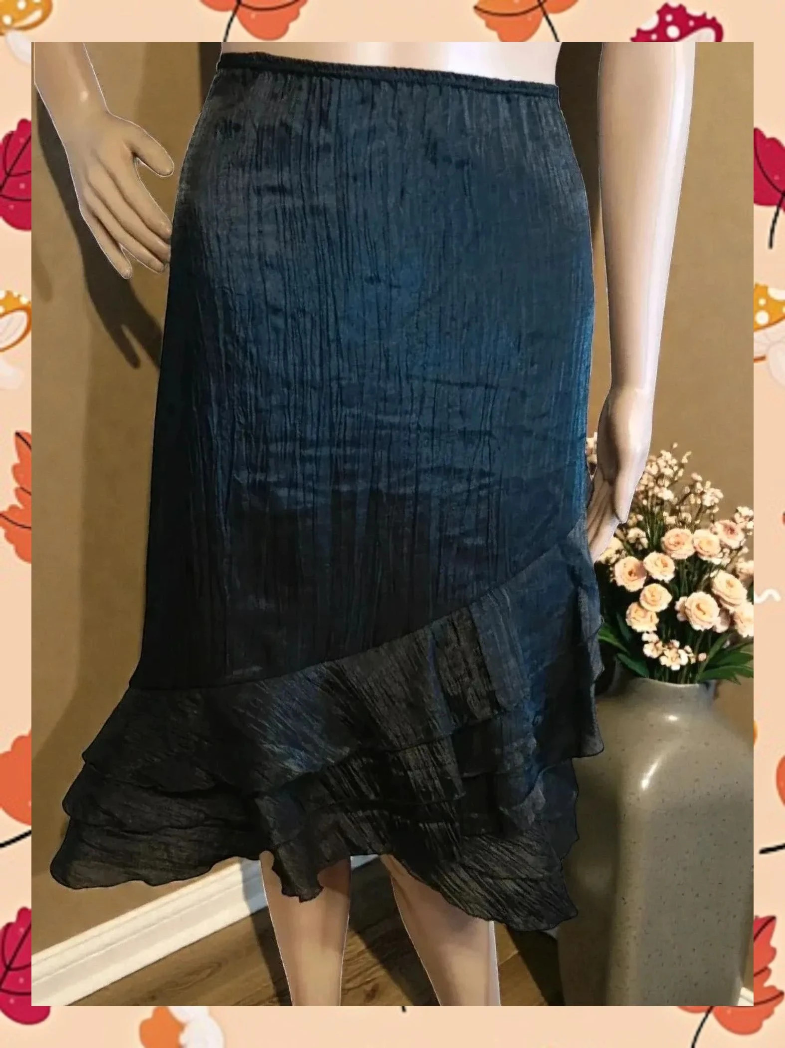 Falda Negra Precchio Talla 40 - Estilo y Movimiento