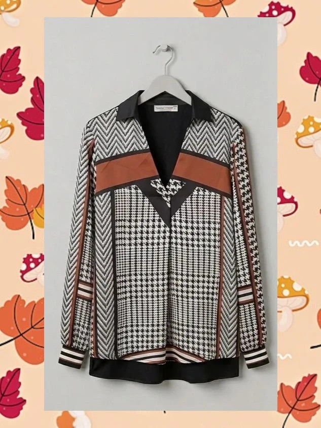 Blusa Rinascimento Made in Italy 🇮🇹 XS - Estampado Geométrico Premium
