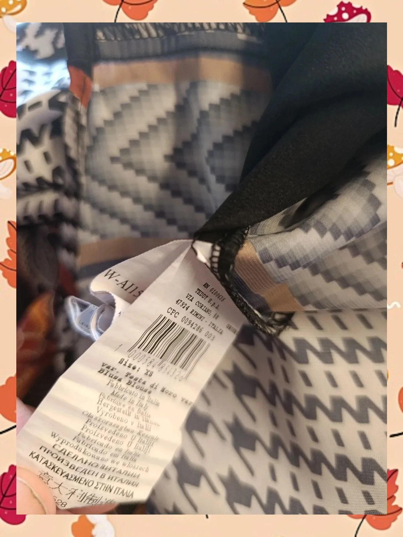 Blusa Rinascimento Made in Italy 🇮🇹 XS - Estampado Geométrico Premium – Rinascimento – taille XS / 34 / 6 5