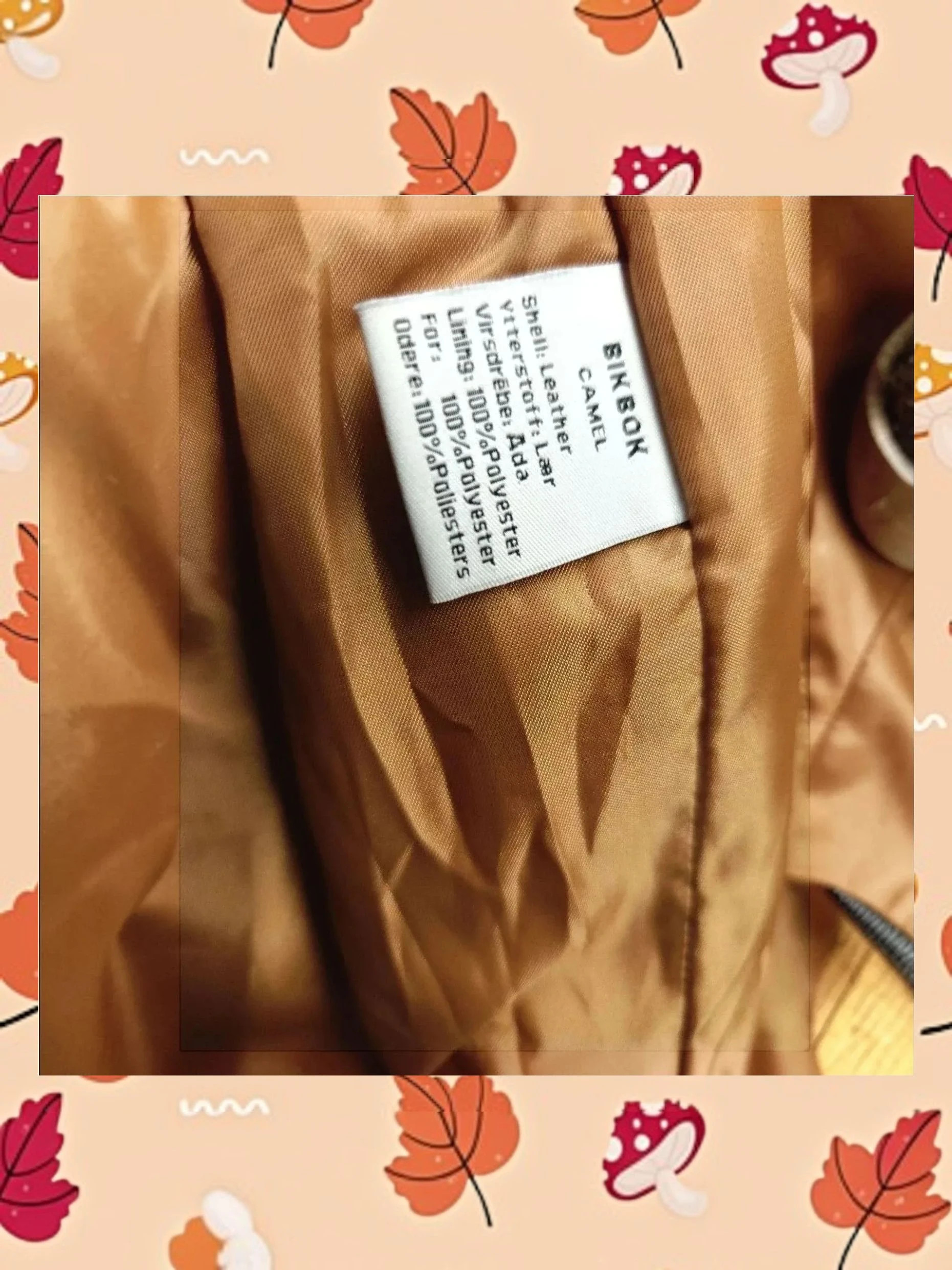 Chaqueta de Piel/Cuero Genuino Color Camel (Talla XS) Elegante BIKBOK – Bik Bok – taille XS / 34 / 6 4