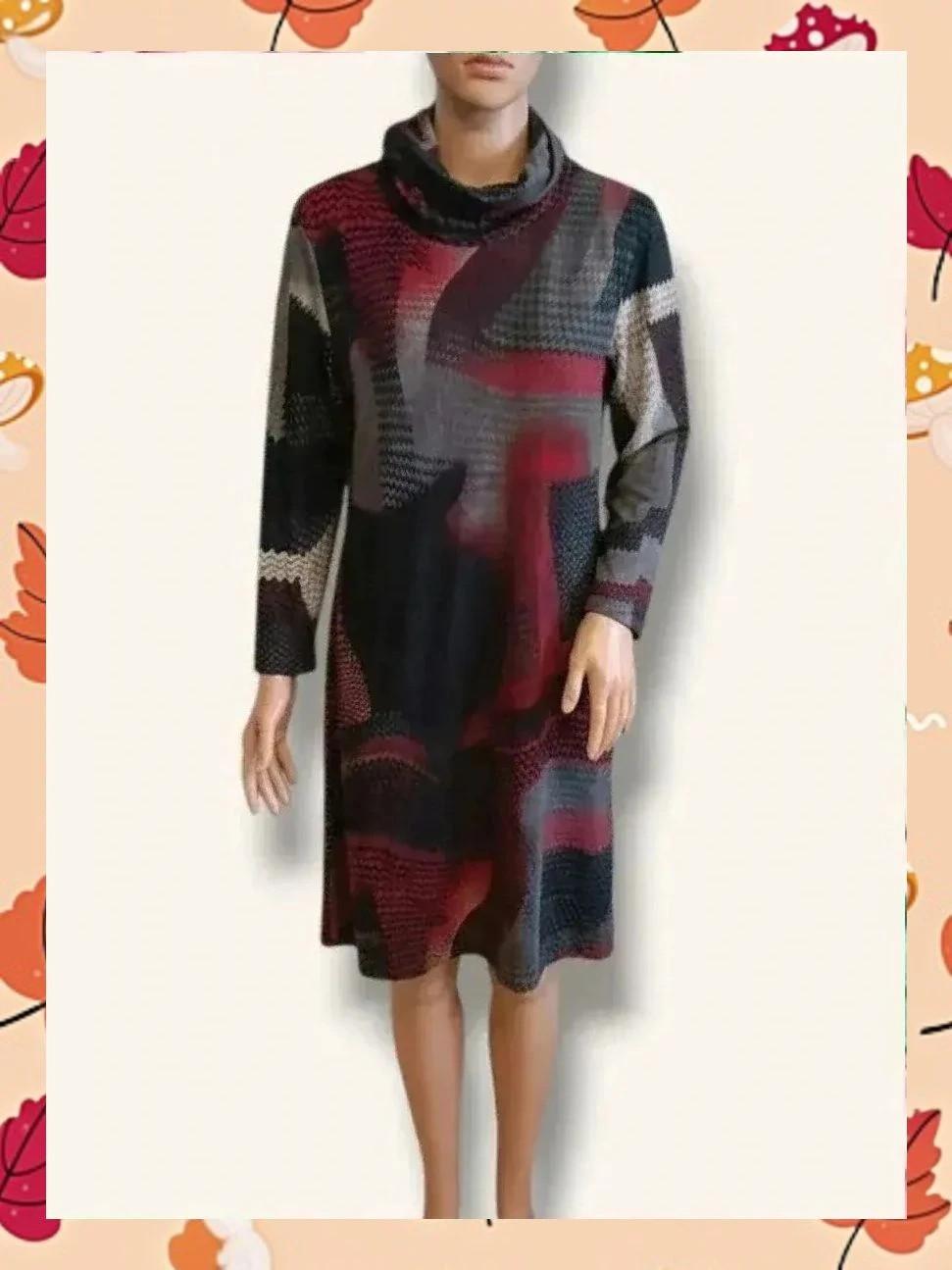 Vestido Midi Estampado Geométrico XXL – vía XX septembre – taille XXL / 44 / 16