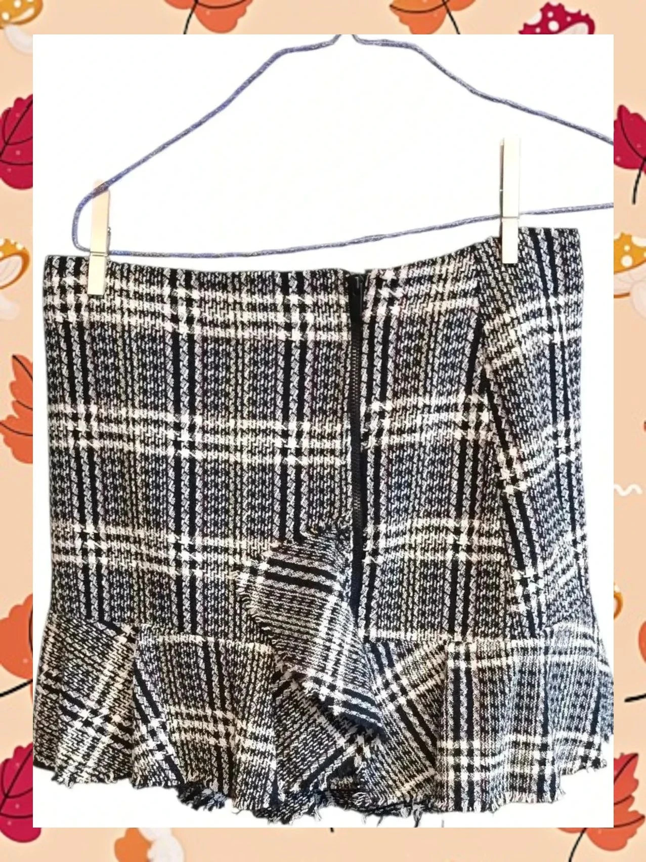 Falda Tweed Zara Trafaluc 🖤 Volante y Cuadros – Zara – taille M / 38 / 10 3