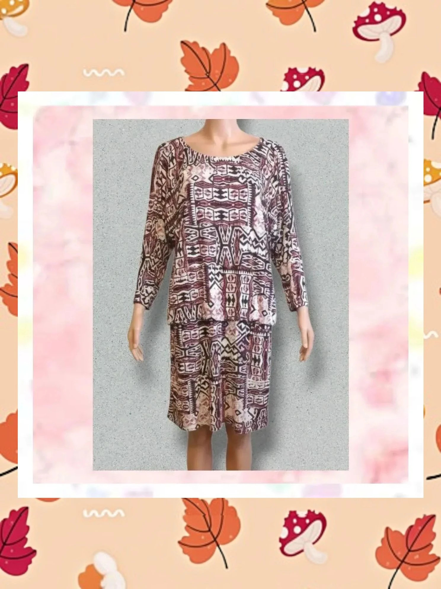 Precioso Vestido Midi Tintoretto | T. 42 | Estampado Étnico