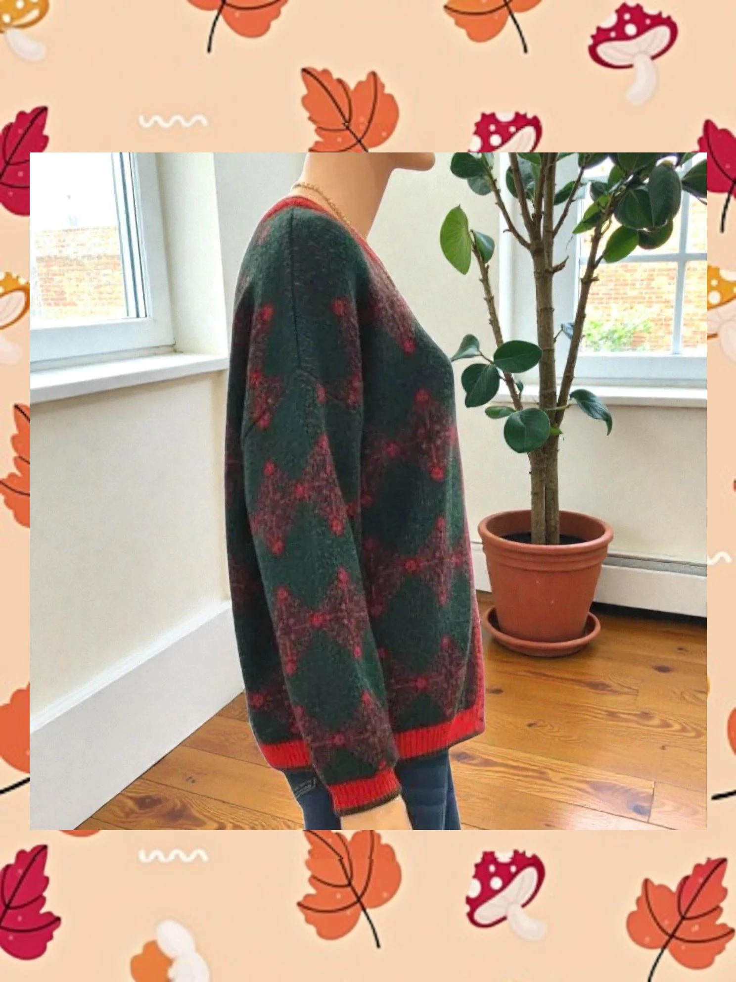 Cárdigan Vintage Navidad S 🎄 – Sandra Lendi – taille S / 36 / 8 2