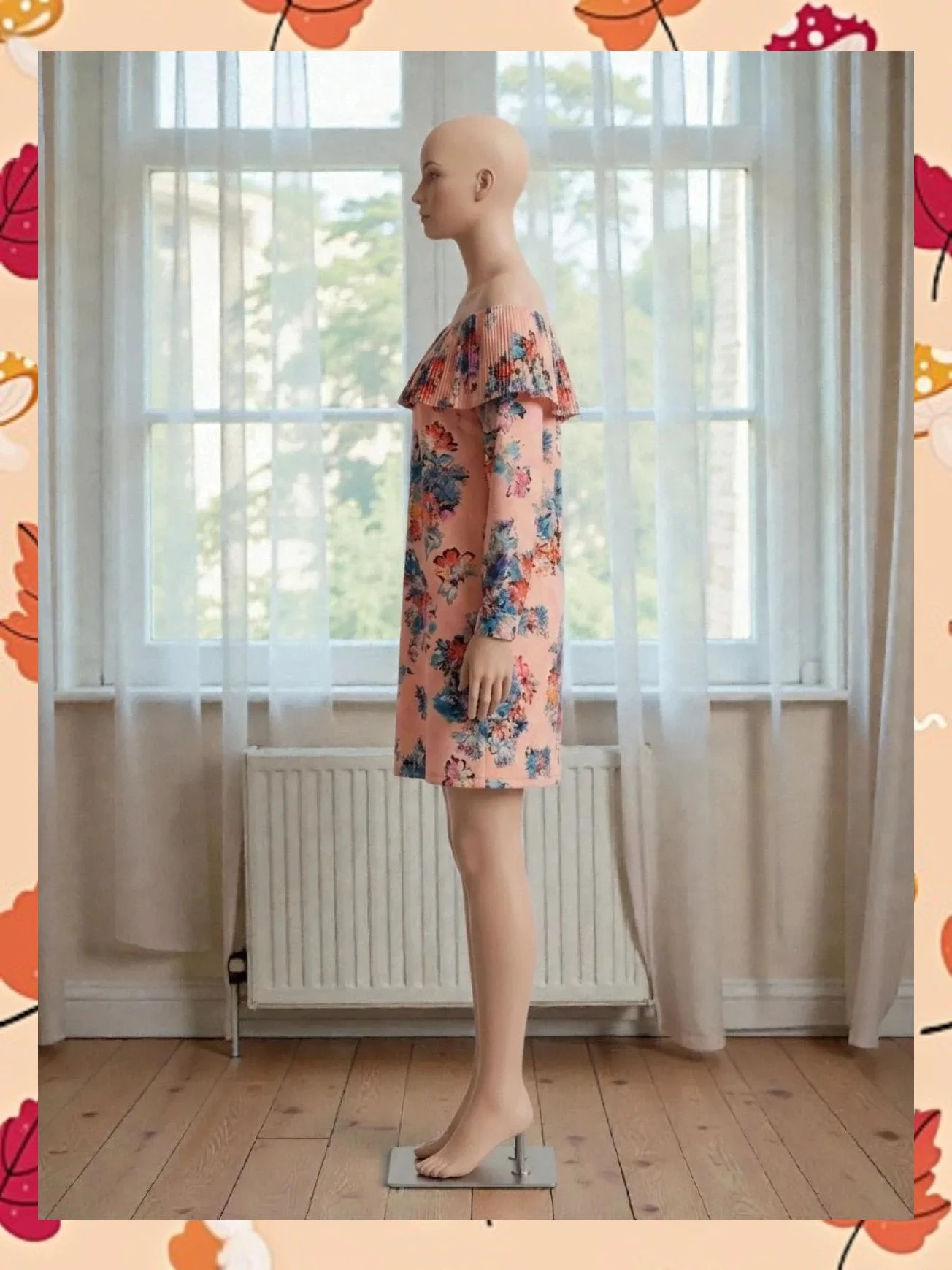 Exclusivo Vestido Uterqüe Floral Off-the-Shoulder - Talla S/36 – Uterqüe – taille S / 36 / 8 2