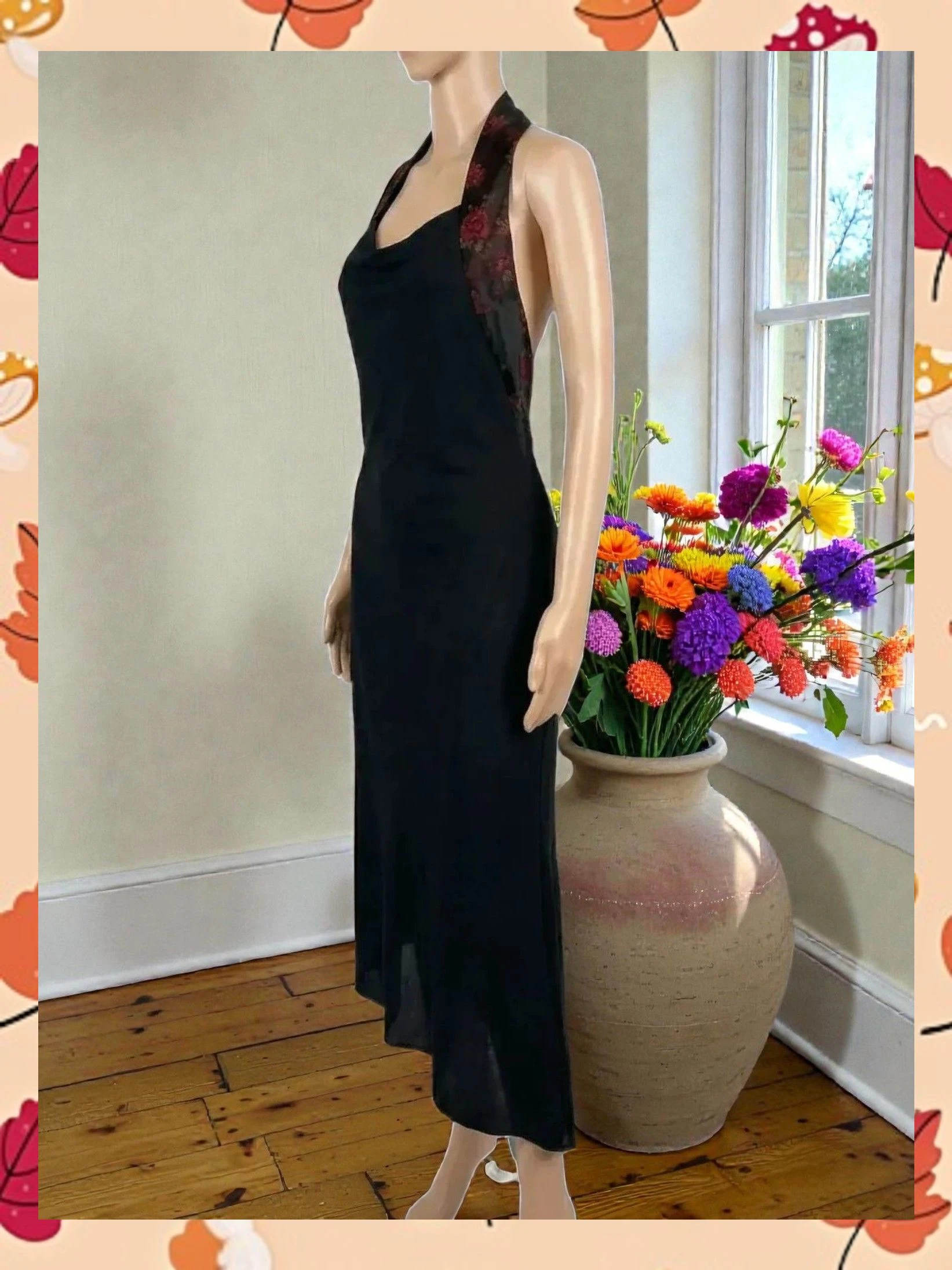 Vestido Midi Negro Espalda Abierta - El Corte Inglés T.40 – Unit – taille L / 40 / 12 3