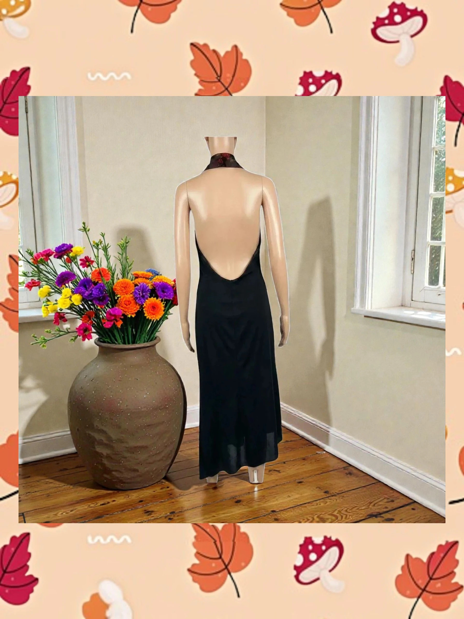 Vestido Midi Negro Espalda Abierta - El Corte Inglés T.40 – Unit – taille L / 40 / 12 4