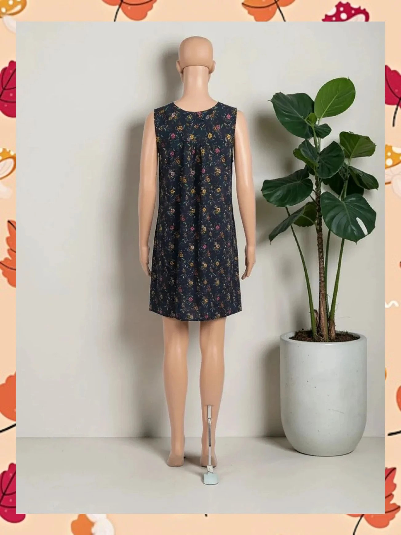 Vestido corto fluido floral con detalles de botones de madera – Fenix – taille M / 38 / 10 2