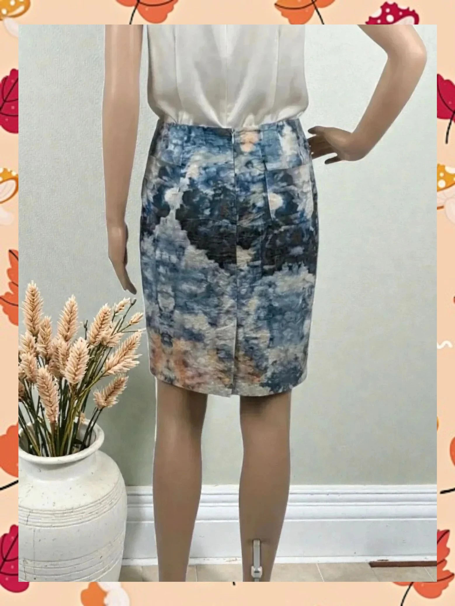 Falda Adolfo Domínguez Estampada Jacquard Talla 42 Nueva – Adolfo Dominguez – taille XL / 42 / 14 3