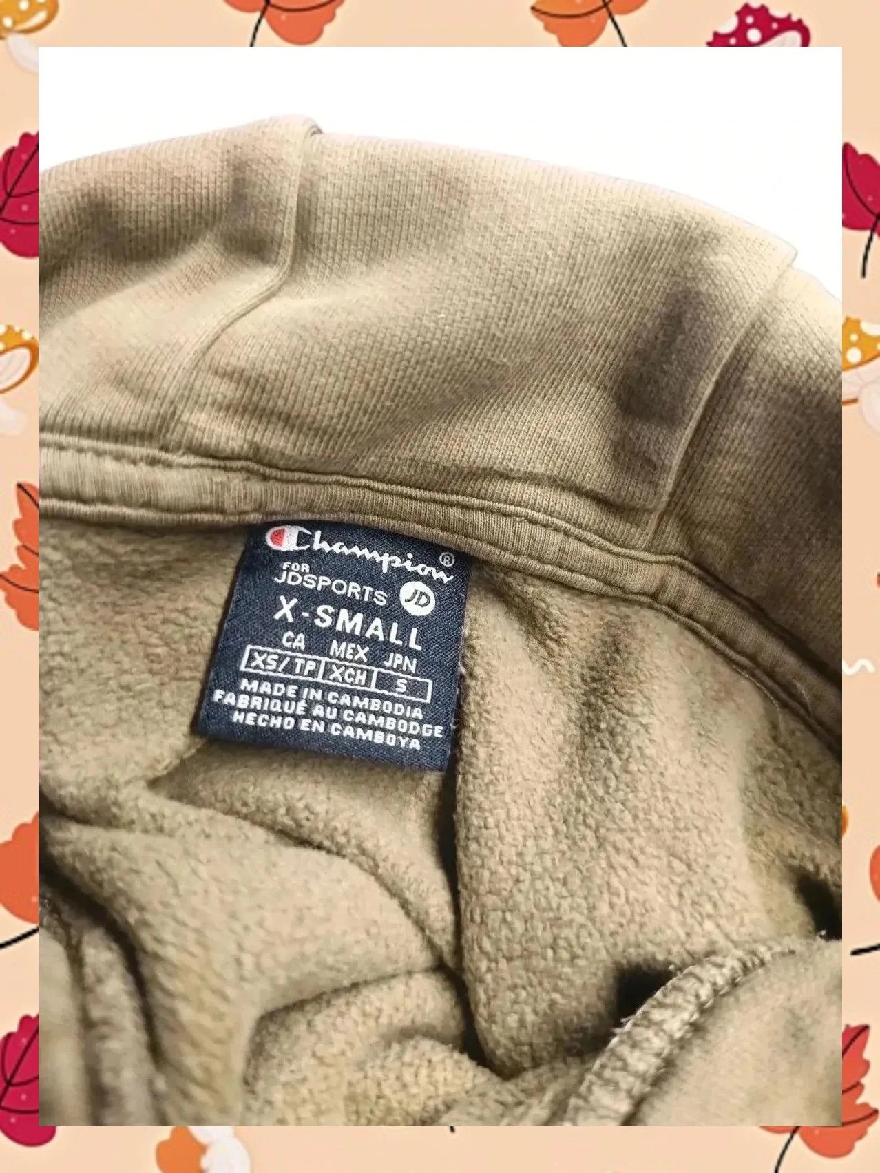 Sudadera Champion Crop Verde Militar con Bandas Logo - Talla XS – Champion – taille XS / 34 / 6 3