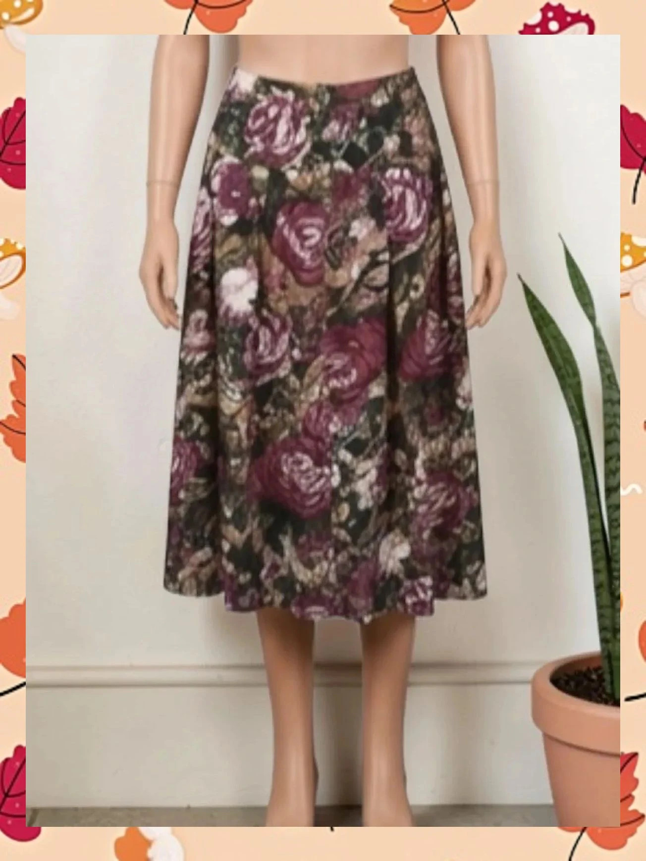 Falda Flores Stewart Collections - Talla 12 / L 🌹 – Stewart – taille L / 40 / 12 3