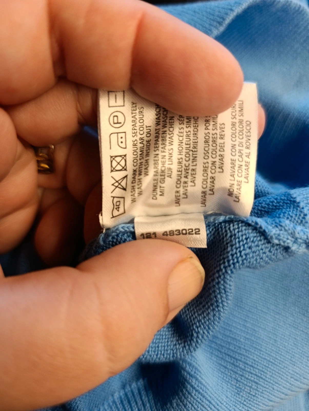 Jersey GANT 100% Algodón - Azul Celeste - Talla L – GANT – taille L / 40 / 12 5