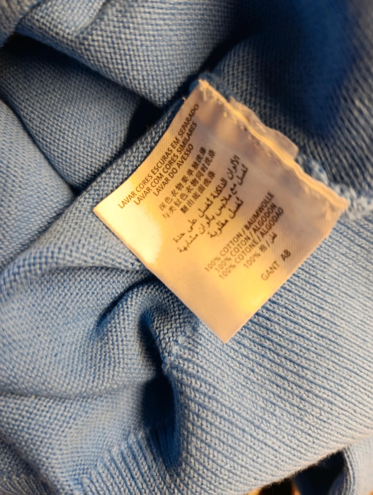 Jersey GANT 100% Algodón - Azul Celeste - Talla L – GANT – taille L / 40 / 12 4