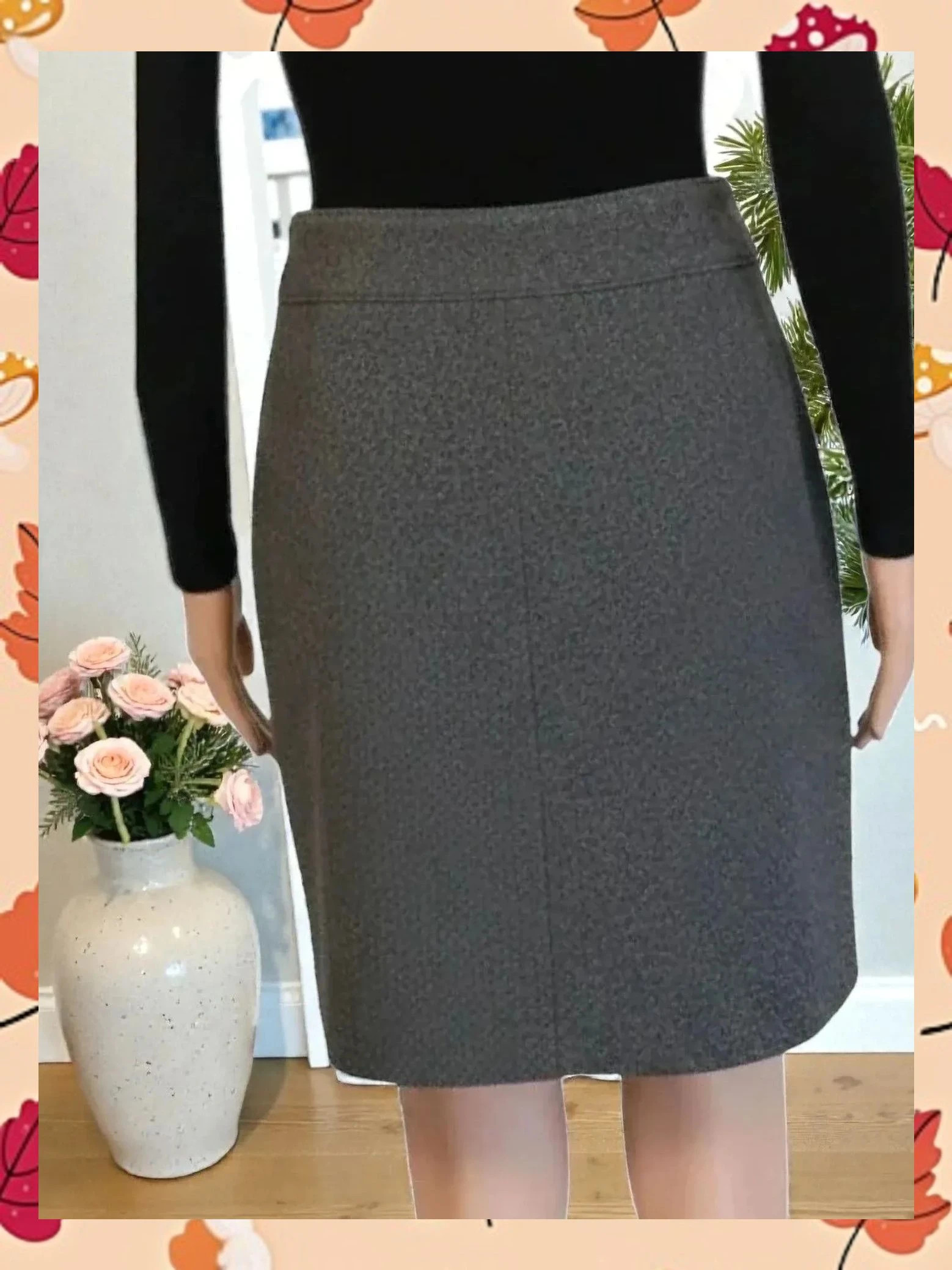 Falda Gris Marengo Steilmann - Talla 42 - Estilo Business 💼 – steilmann – taille XL / 42 / 14 2
