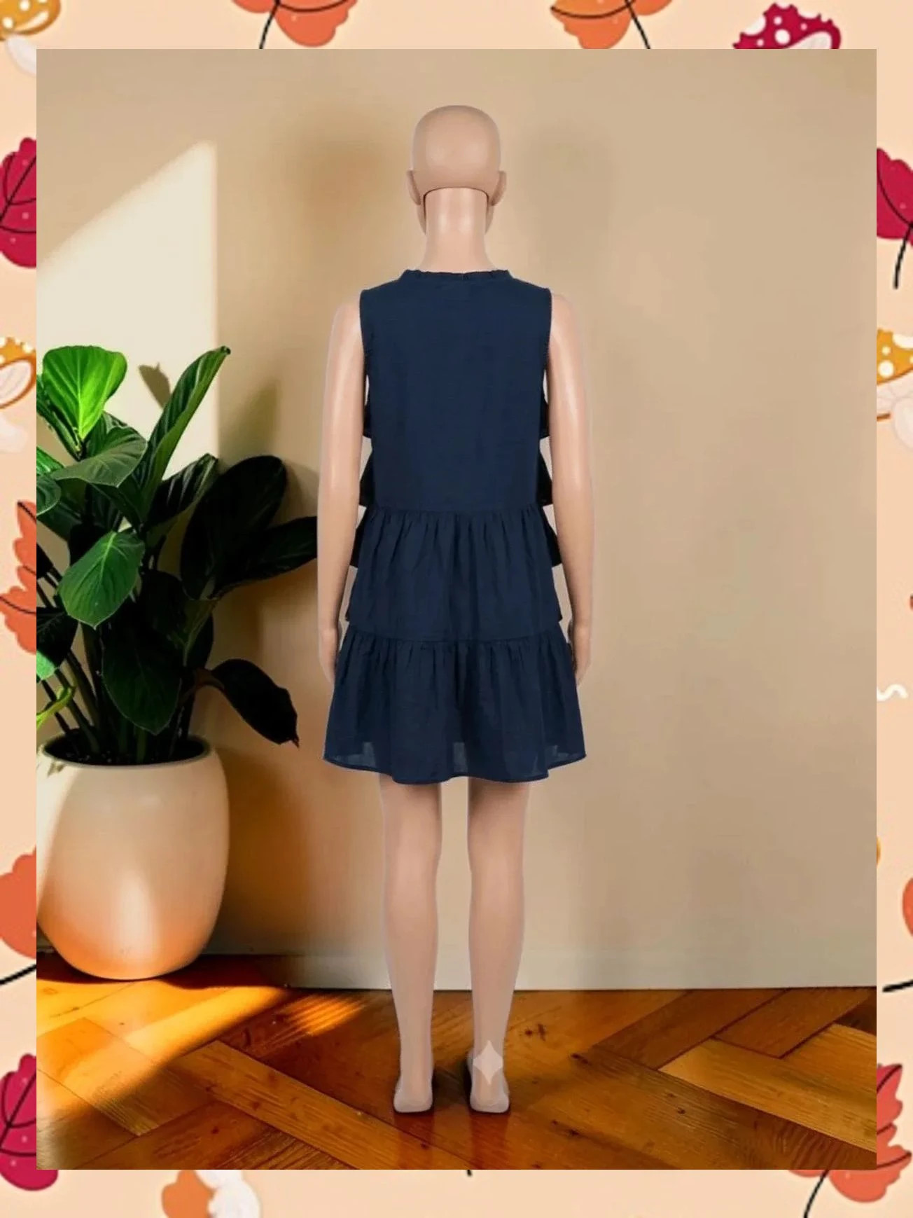 Vestido azul marino con volantes Tantra – Talla M – Tantra – taille M / 38 / 10 3