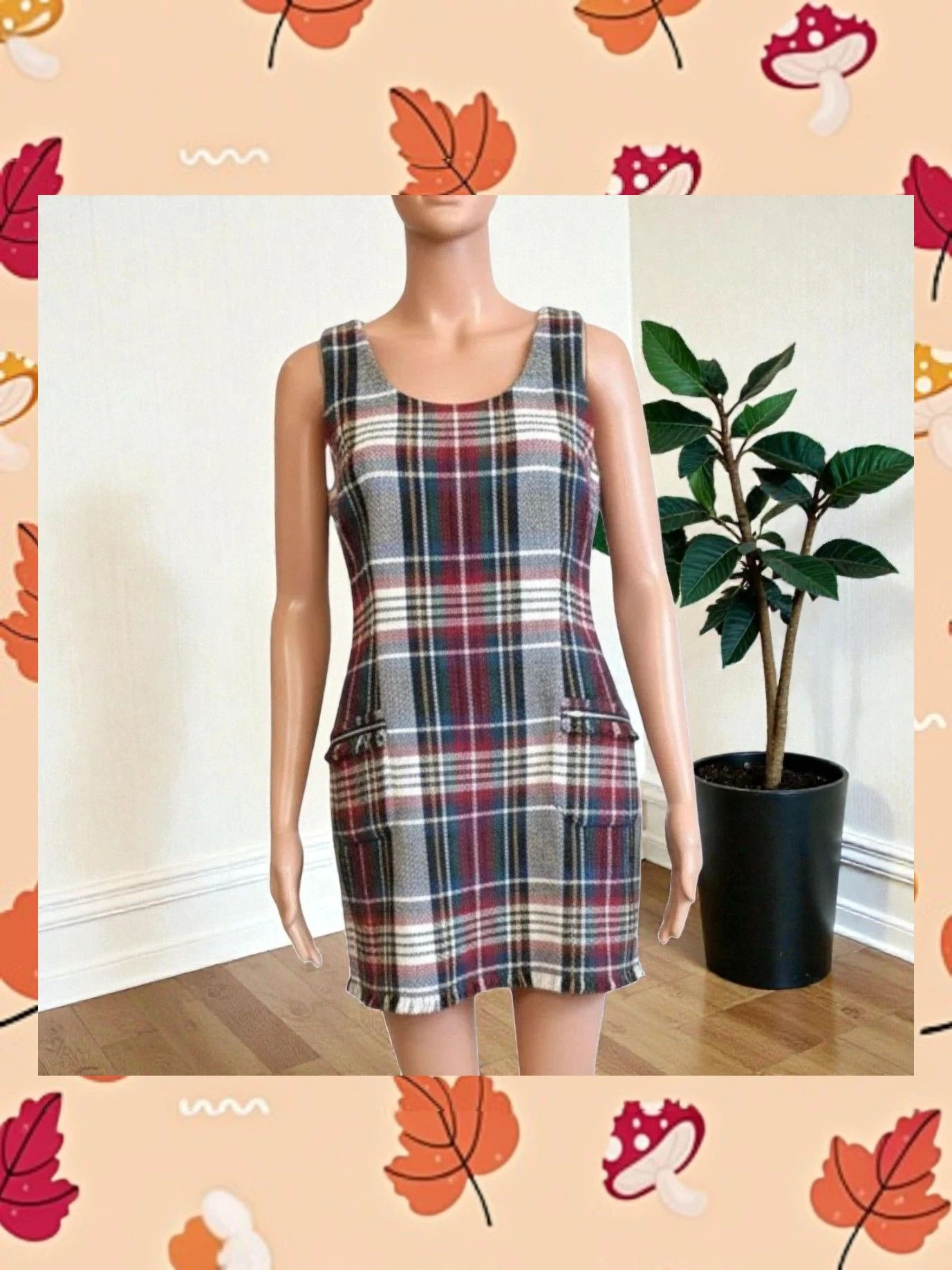👗 Vestido Tweed Cuadros Zara TRF L - Estilo Preppy – Zara – taille L / 40 / 12