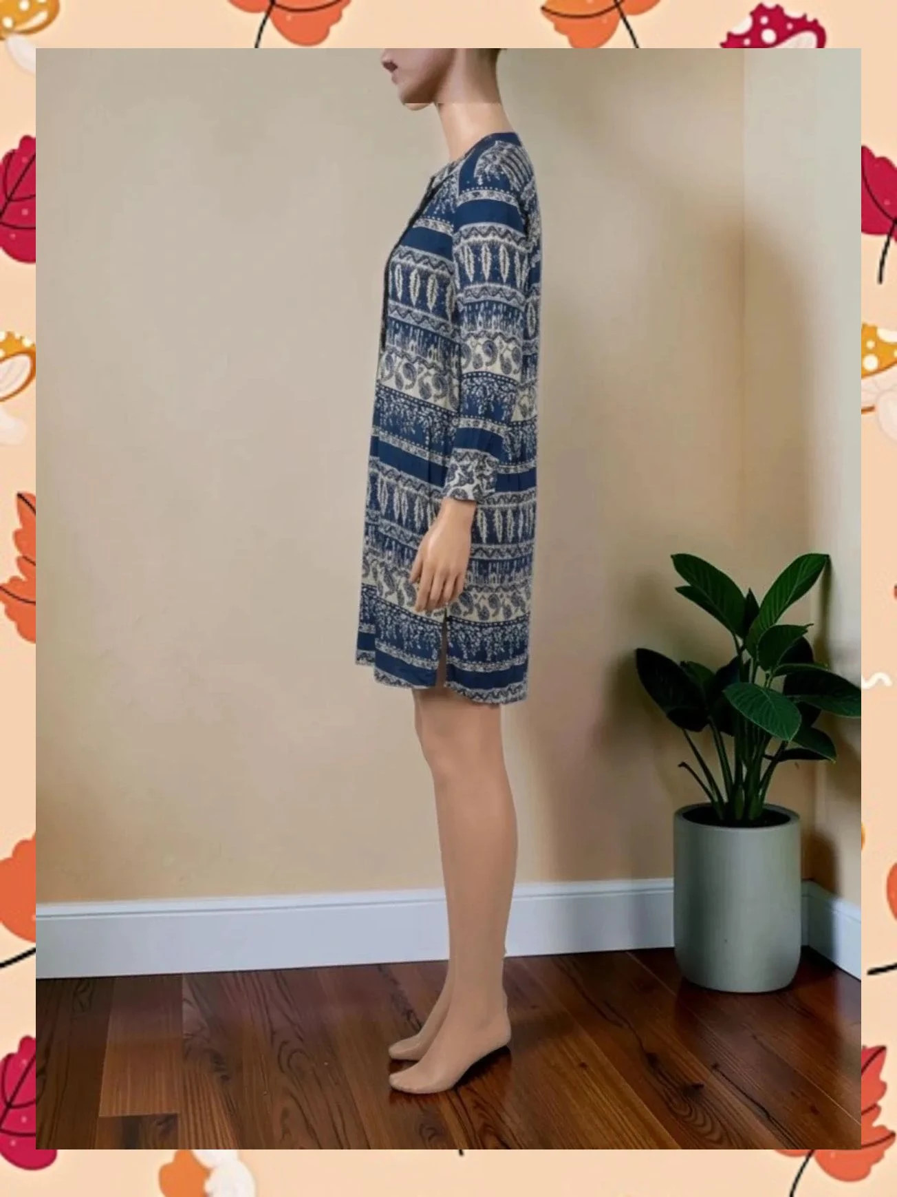 Vestido túnica estampado Boteli - Estilo Boho – Boteli – taille L / 40 / 12 2