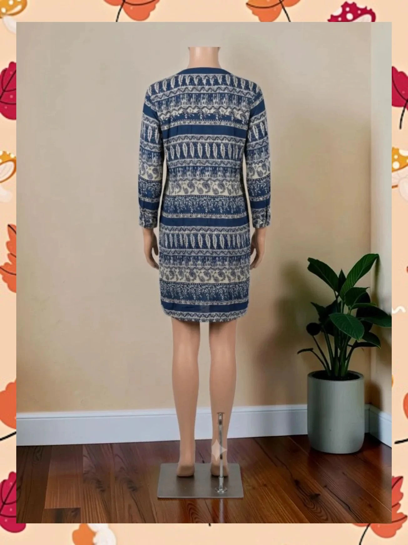 Vestido túnica estampado Boteli - Estilo Boho – Boteli – taille L / 40 / 12 3
