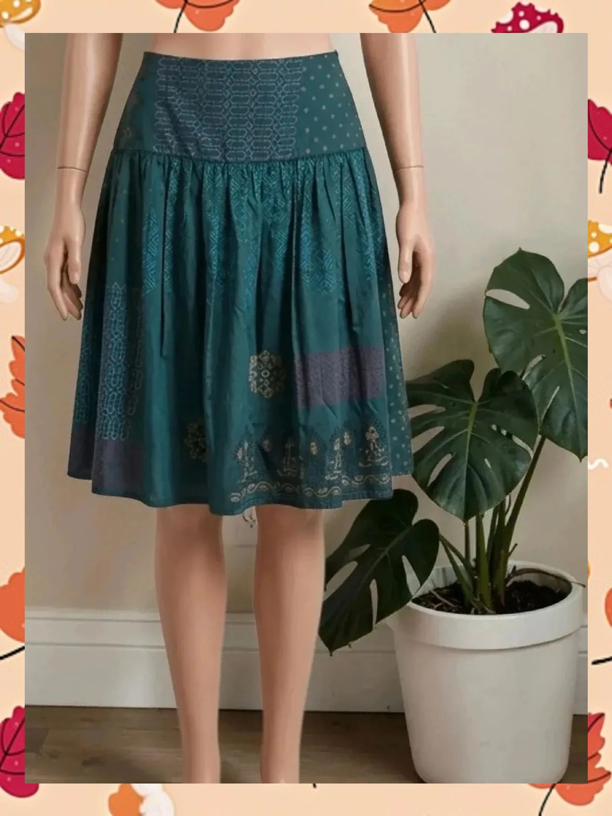 Exclusiva Falda Adolfo Dominguez T.40 Estampada